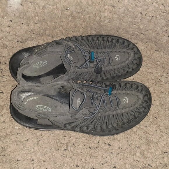 KEEN-UNEEK-Classic 2 Cord Sandals (Grey) Magnet/Black 1014974-Sz 8-Excellent - Picture 6 of 7